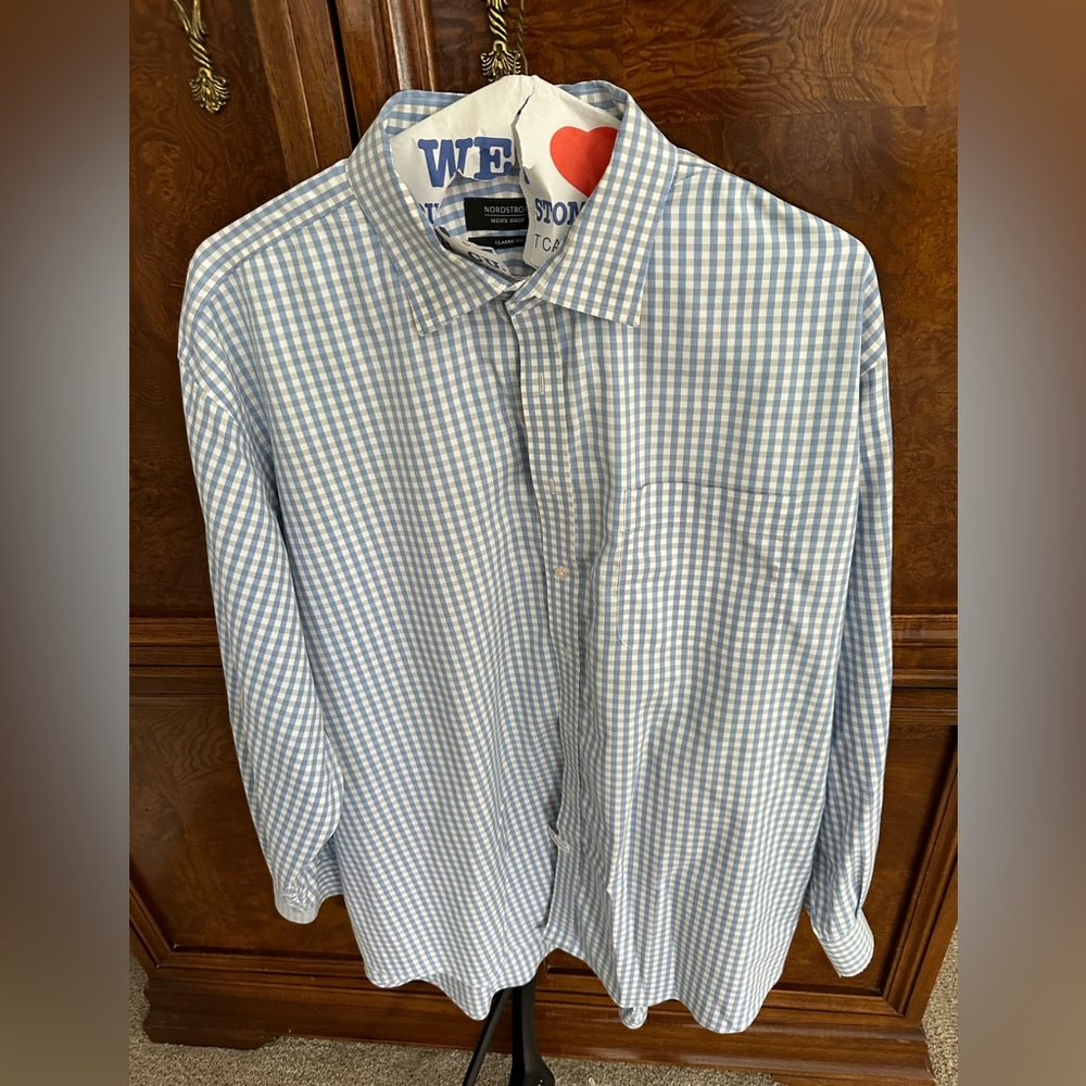 Nordstrom Men’s Classic Fit 19 35 Blue Plaid
